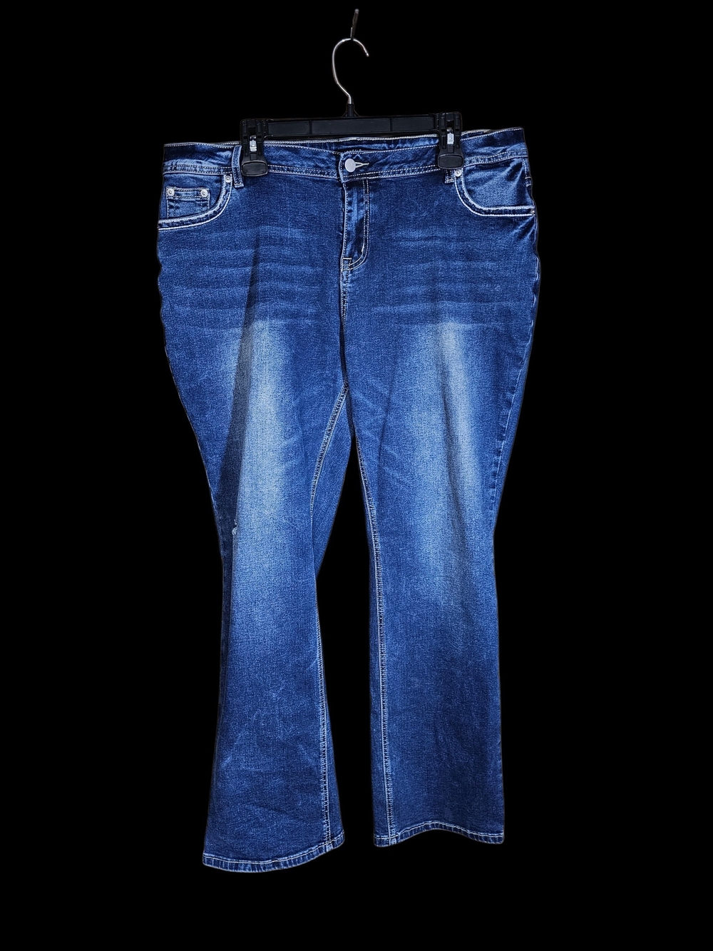 Women's Dark Blue Bootcut Stretch Jeans
